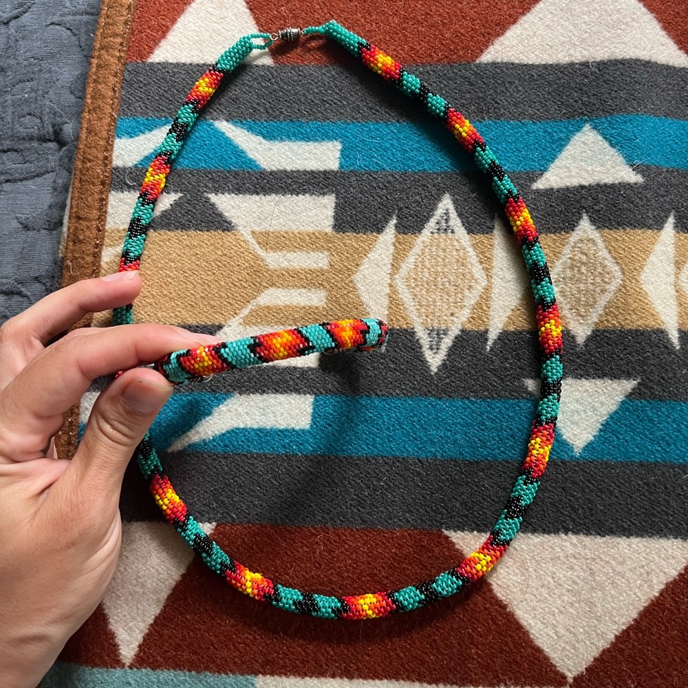 Lightening Stitch Rope Necklace and Bracelet